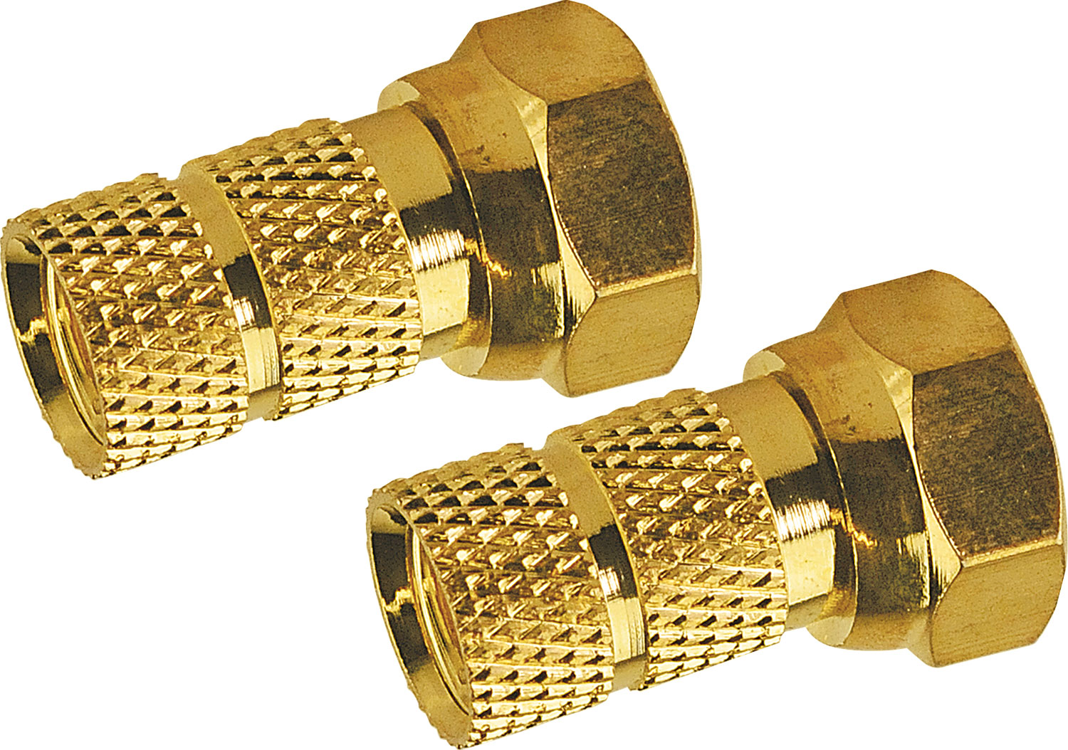 Schwaiger 6,5mm set van 2 vergulde F-connectors