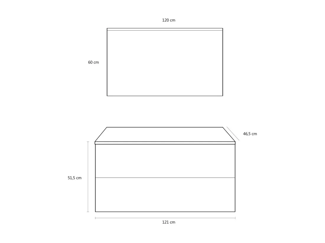 Ensemble de salle de bain 3 pièces PLUTONE havane pierre