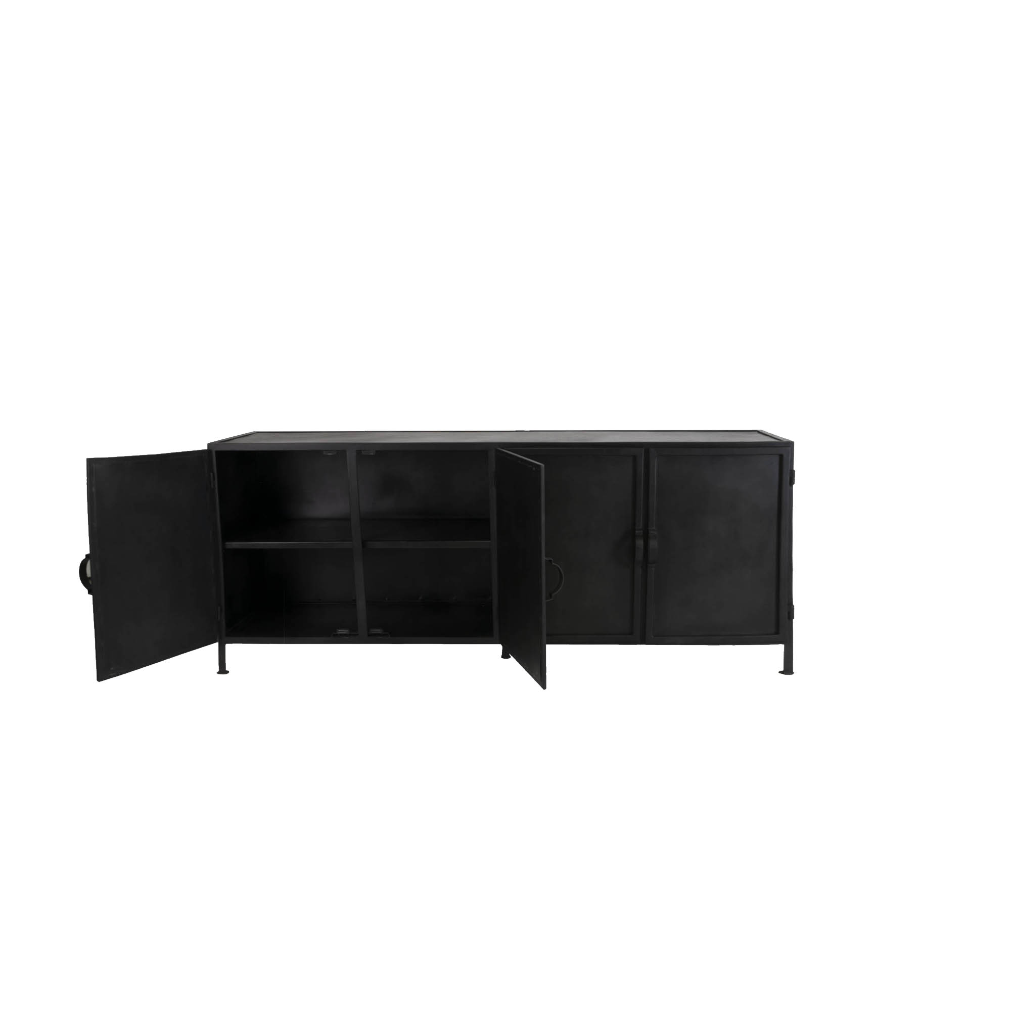 4-deurs dressoir Detroit zwart