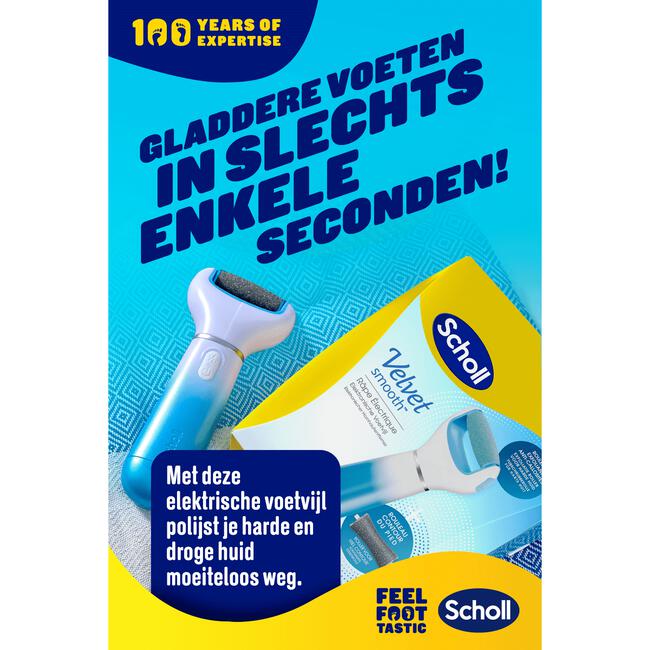 Scholl Velvet SmoothElekrische Voetvijl Blauw