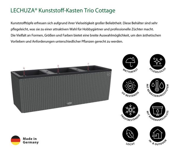 LECHUZA® Polyrattan-Kasten Trio Cottage,