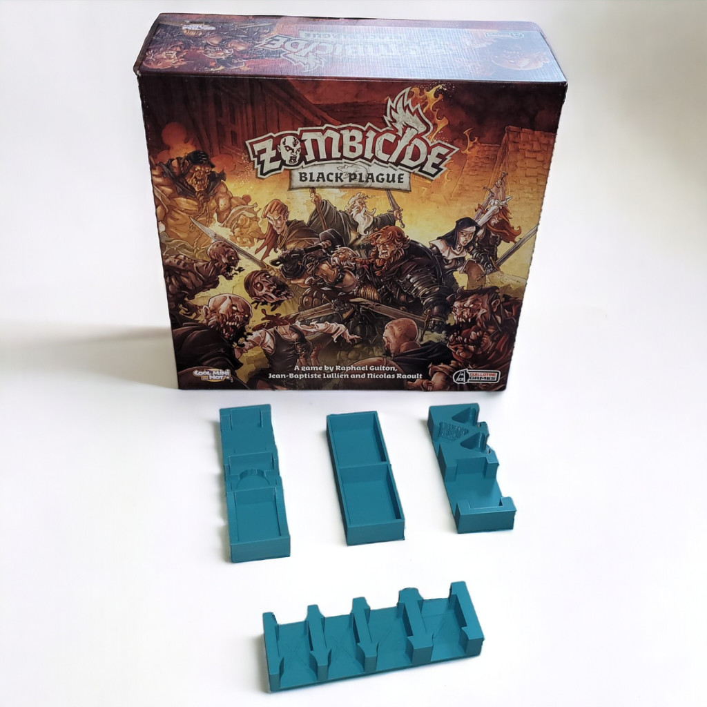 Zombicide - Black Plague : Rangement insert bleu turquoise compatible