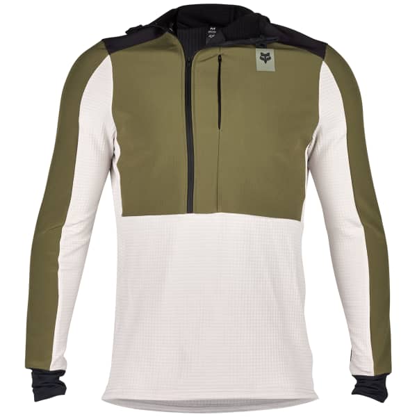 Maillot VTT FOX DEFEND THERMAL HOODIE OLIVE GREEN