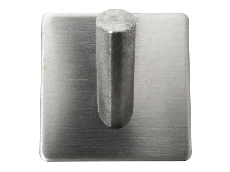 HOME It® selvklæbende enkelt krog i rustfrit stål 4 x 4 cm børstet krom