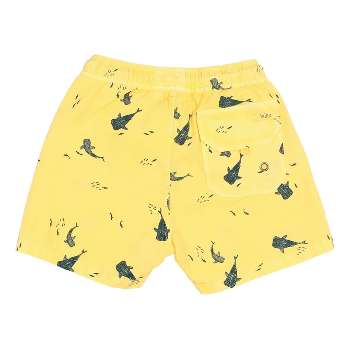 Búho Short de Bain Coton Bio Ocean | Jaune
