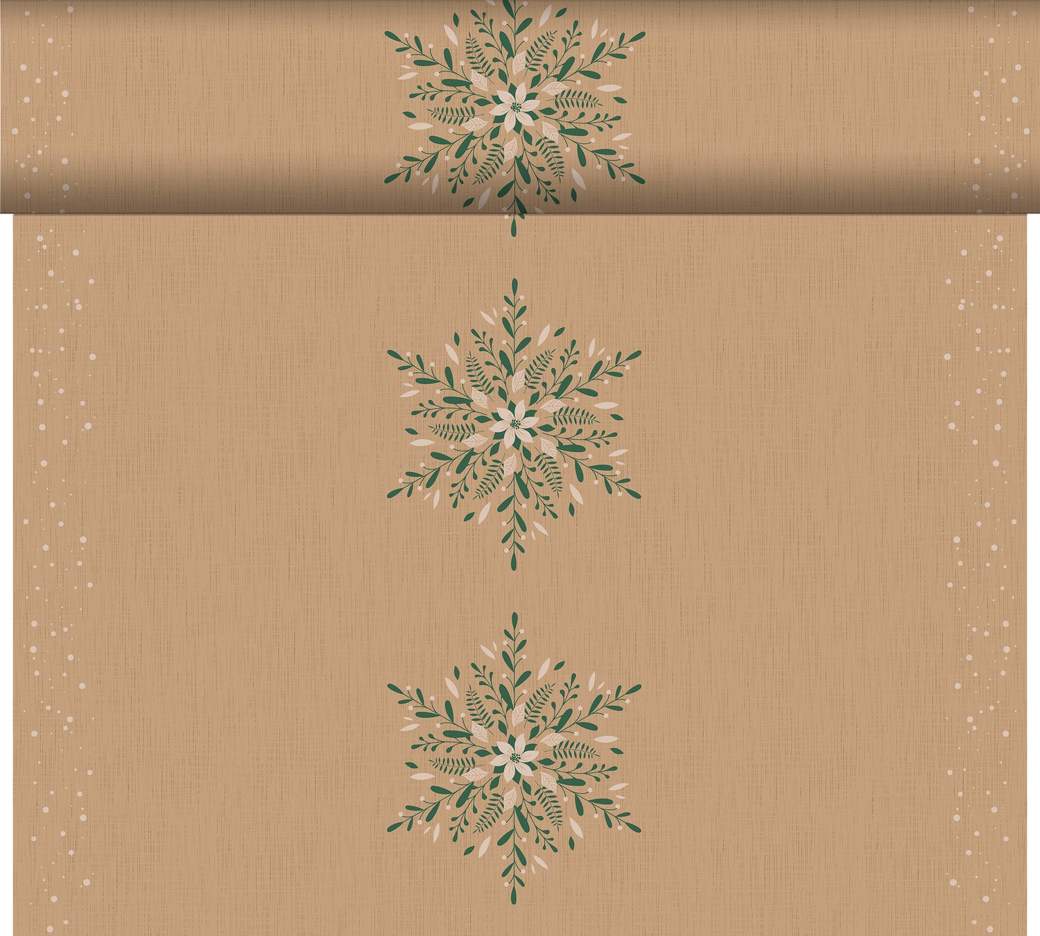 Duni 3-in-1 tafeldecoratie Natural Charm beige 40 x 480 cm