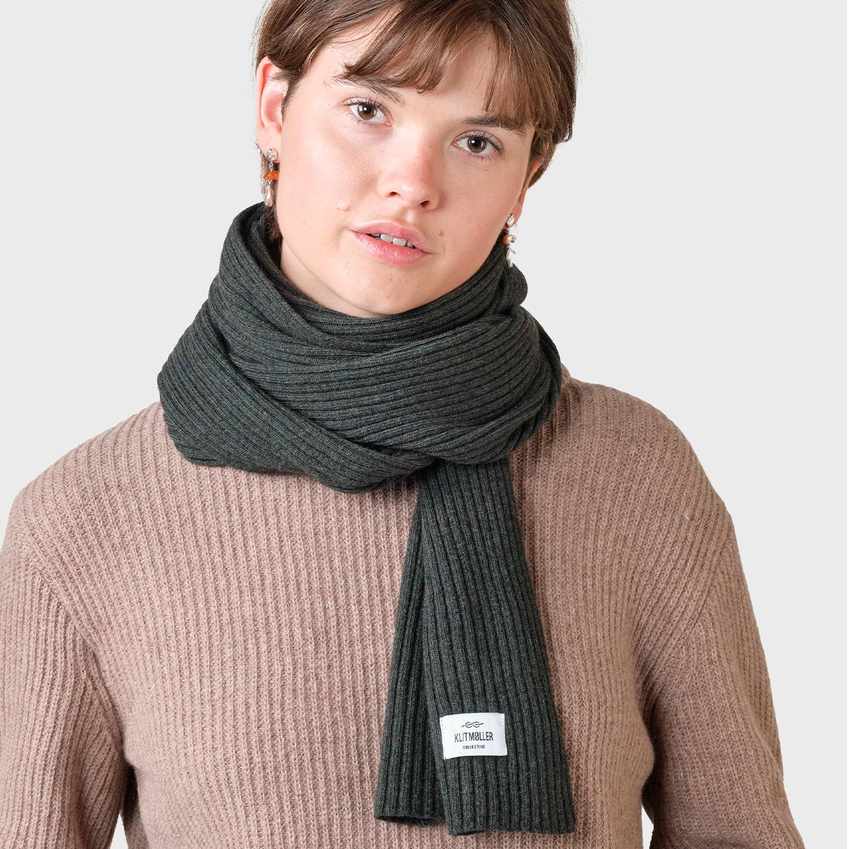 Klitmøller Collective North Scarf / Halstørklæde (Olive)
