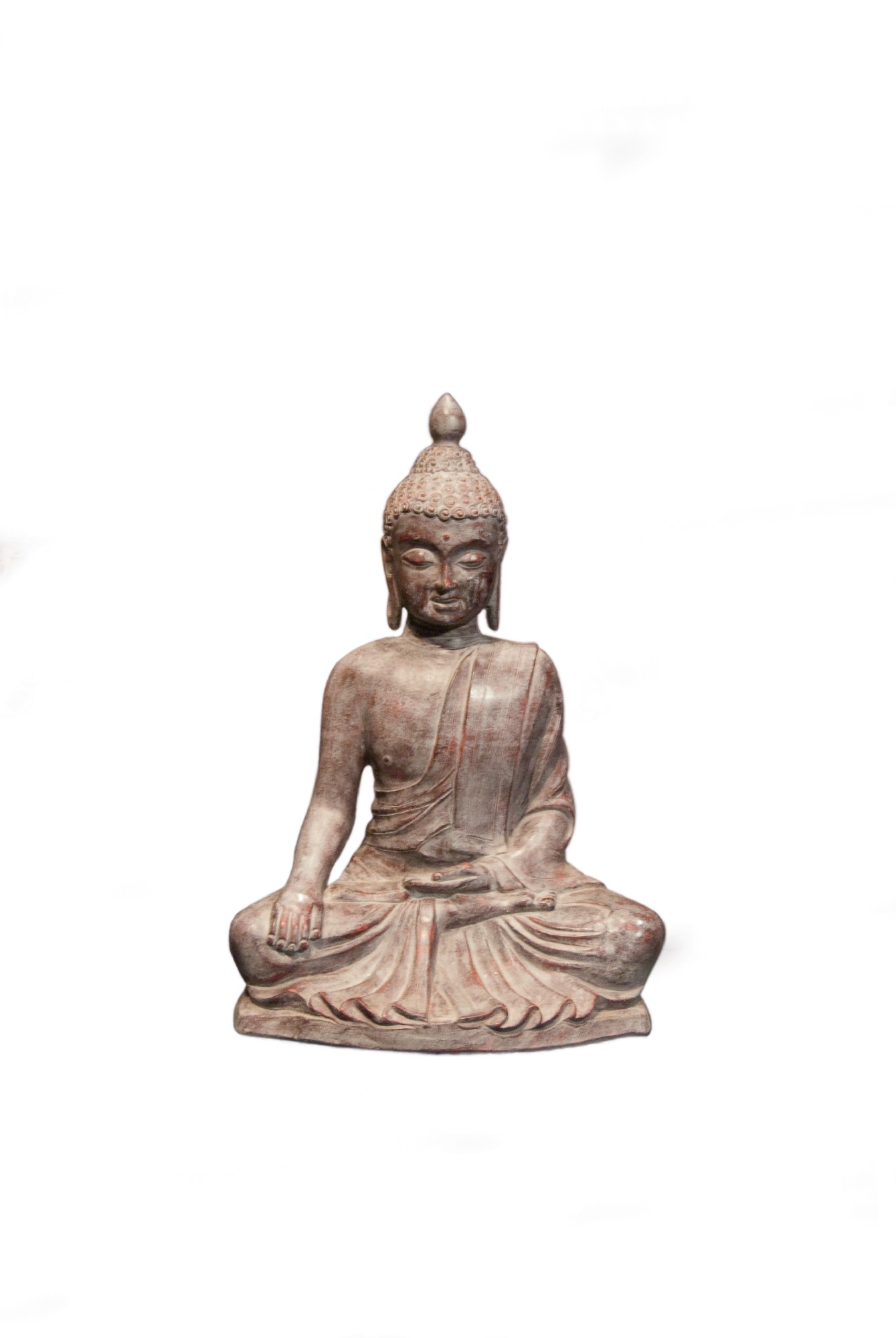 sitzender Buddha, natur, B 65 cm, H 77 cm, T 32 cm von fischer's lagerhaus