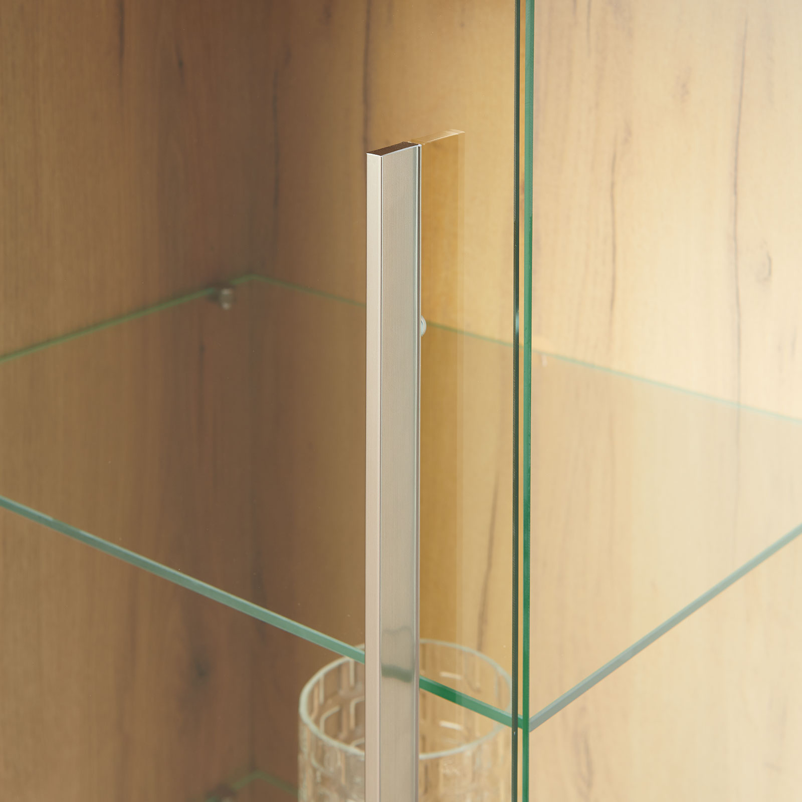 Standvitrine - Coast Evoke Eiche - Matera dunkel - 201 cm