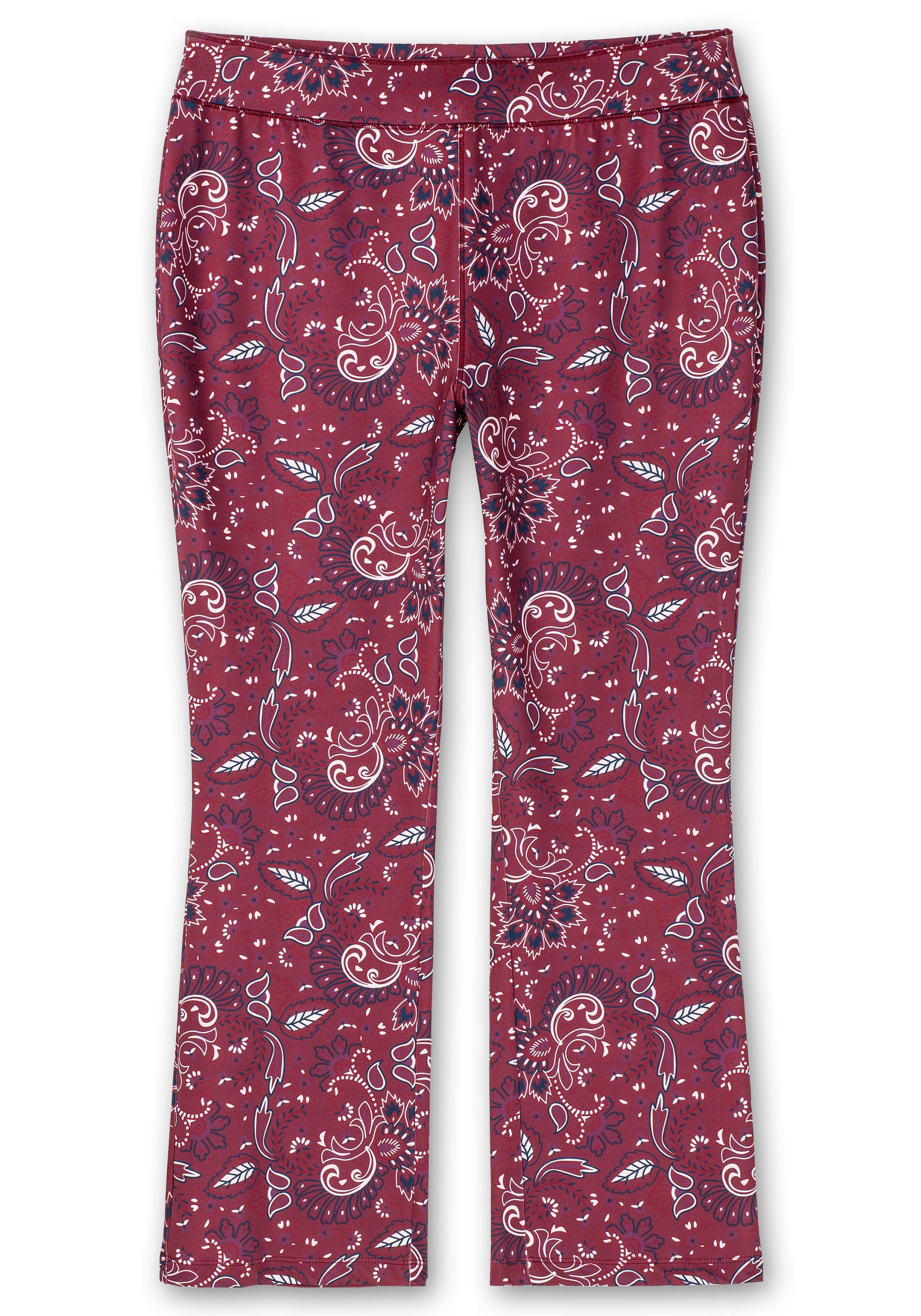 Bequeme Hose mit Paisleyprint und Bootcutform