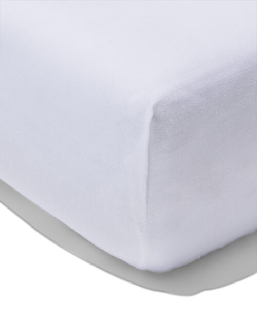 drap-housse coton doux 140x200 blanc