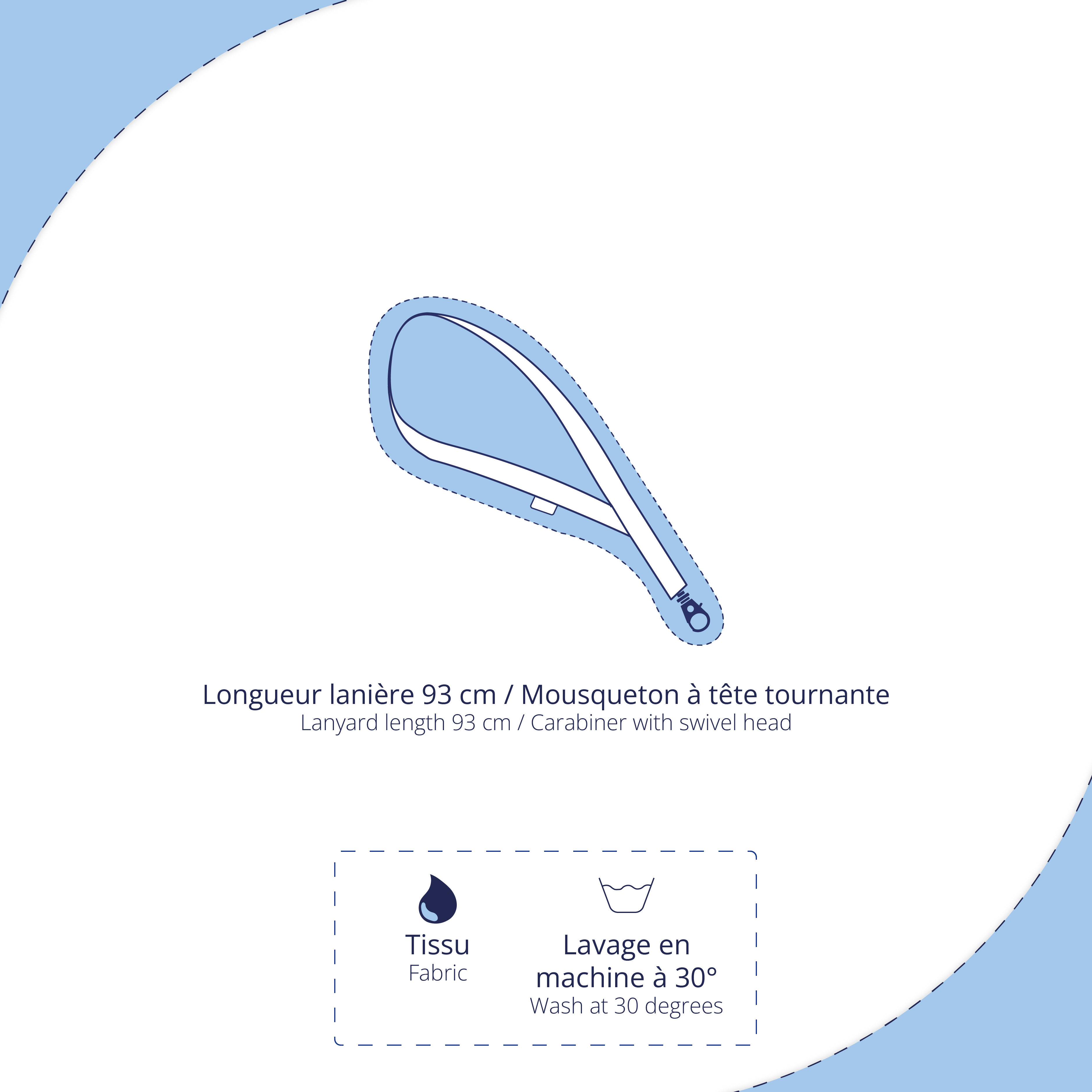 Porte-Clés Collier Paradis Bleu