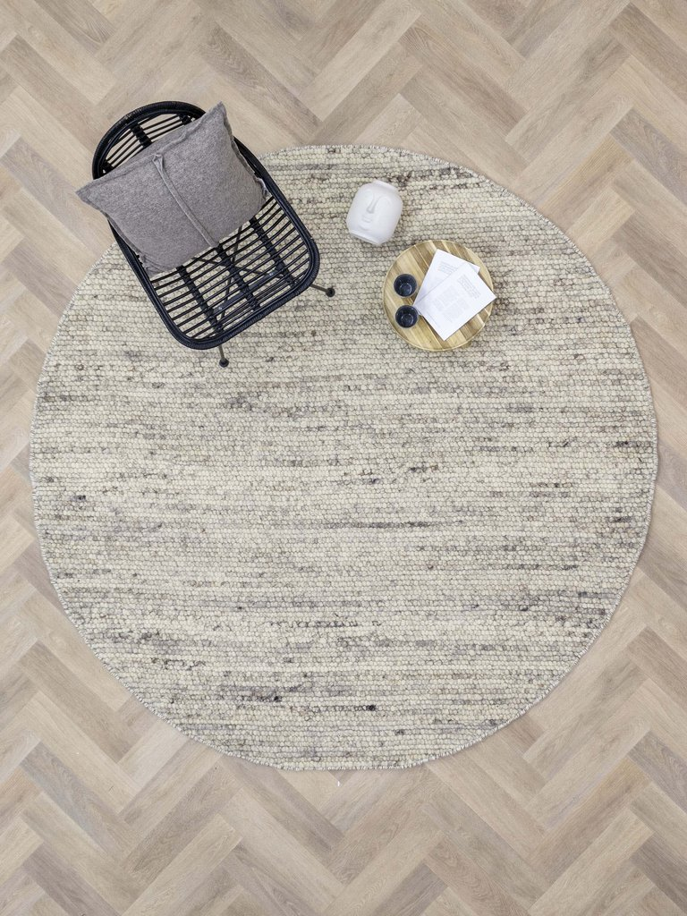 Vloerkleed Sten brown Ø200 cm