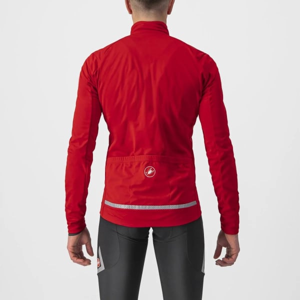 Veste vélo CASTELLI GO JACKET RED/SILVER GRAY