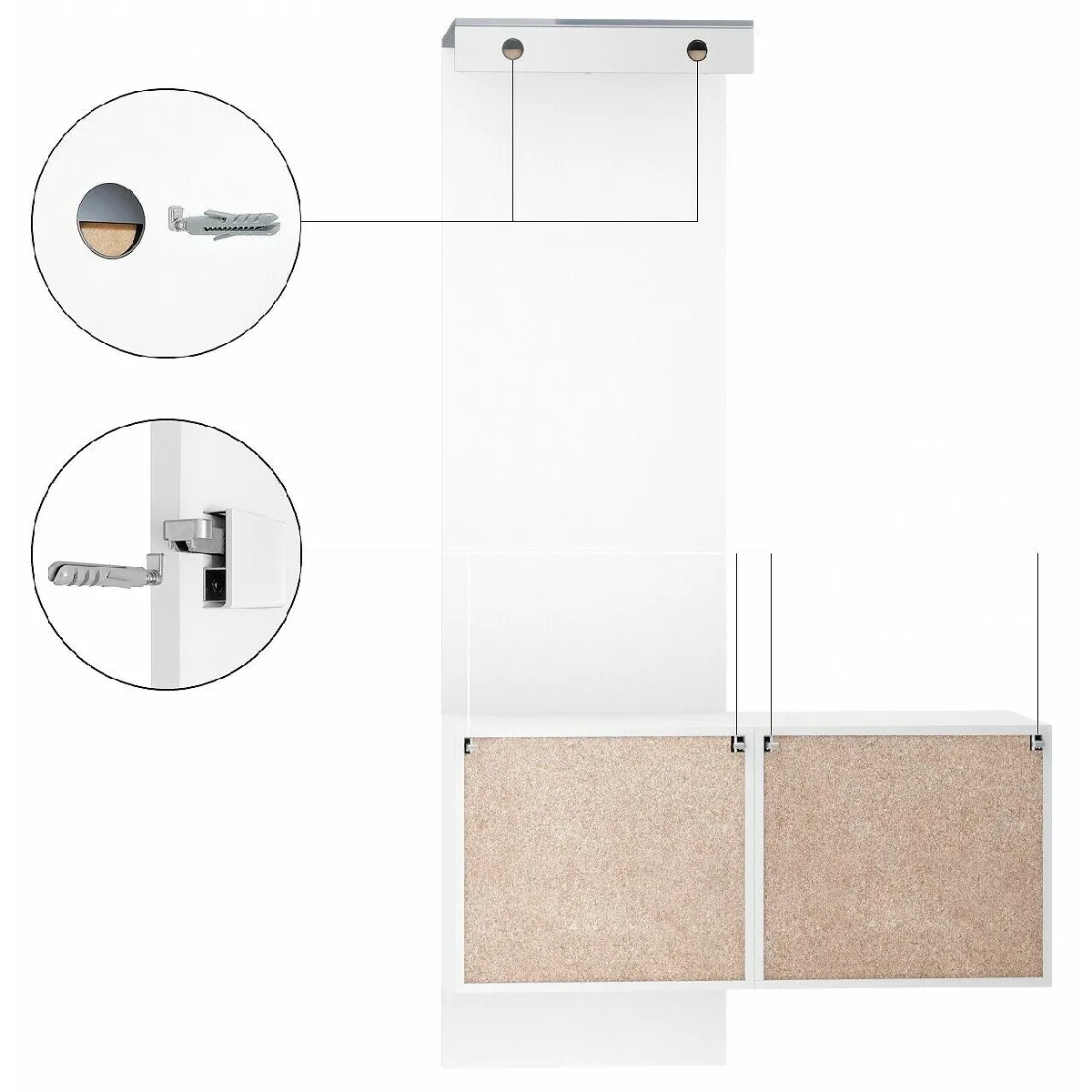MPC Vestiaire Blanc/Gris Béton