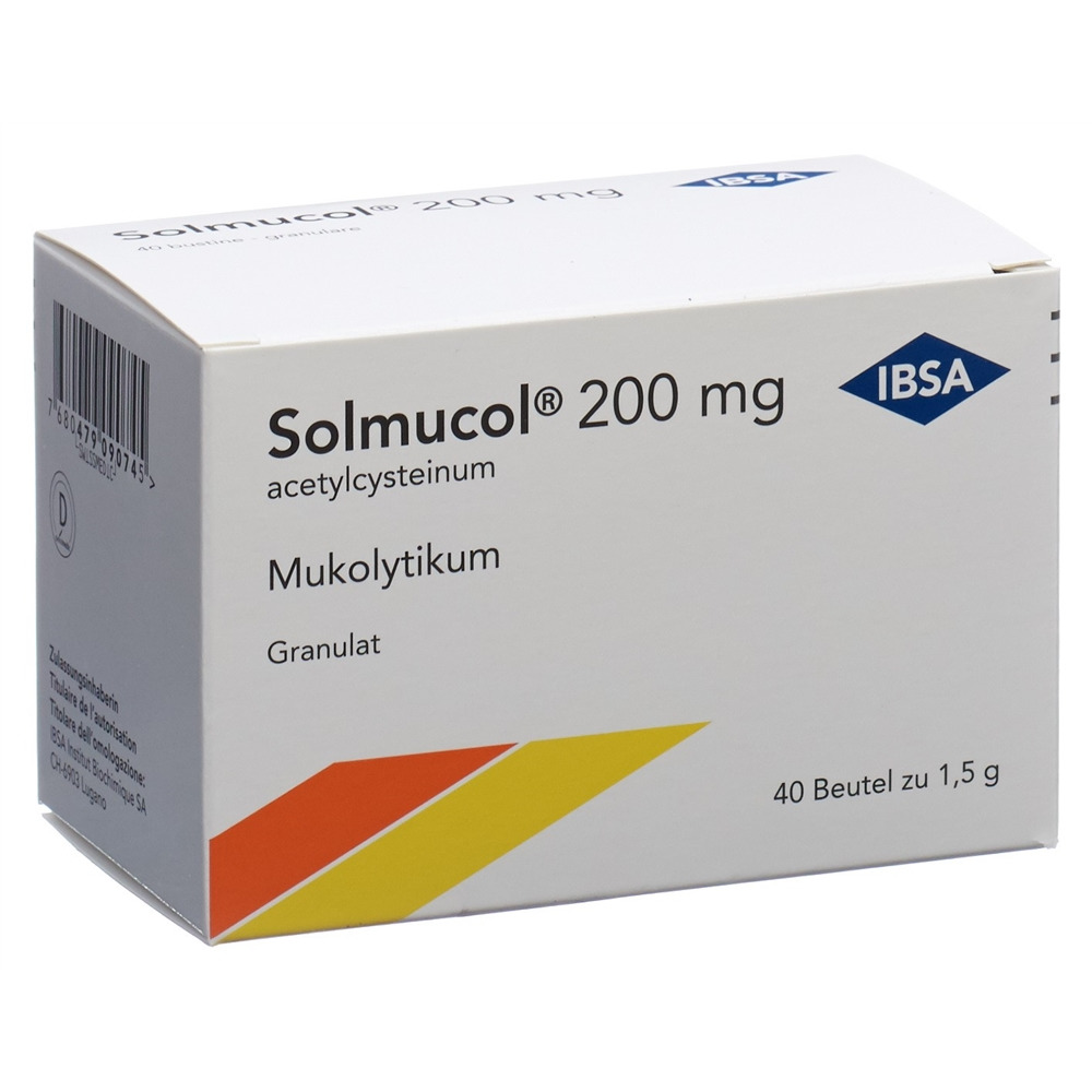 SOLMUCOL Gran 200 mg ohne Zucker Btl 1.5 g