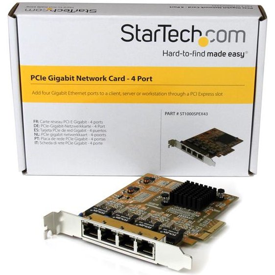 StarTech.com Carte réseau PCI Express à 4 ports Gigabit Ethernet