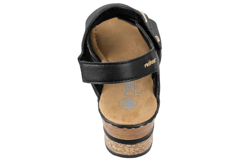 RIEKER SANDAL I SORT PU