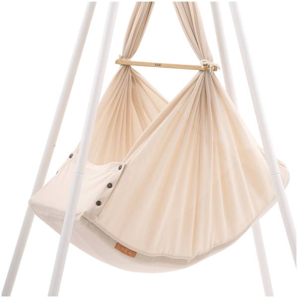 NonomoNonomo   Federwiege mit Move weiss und Tipi weiss almond