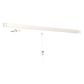 Artiteq Click Rail schilderij ophangsysteem compleet 6 meter wit overschilderbaar