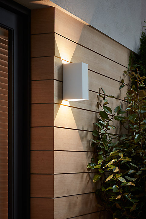 Applique murale extérieure LED Blooma Edna rectangle blanc IP44