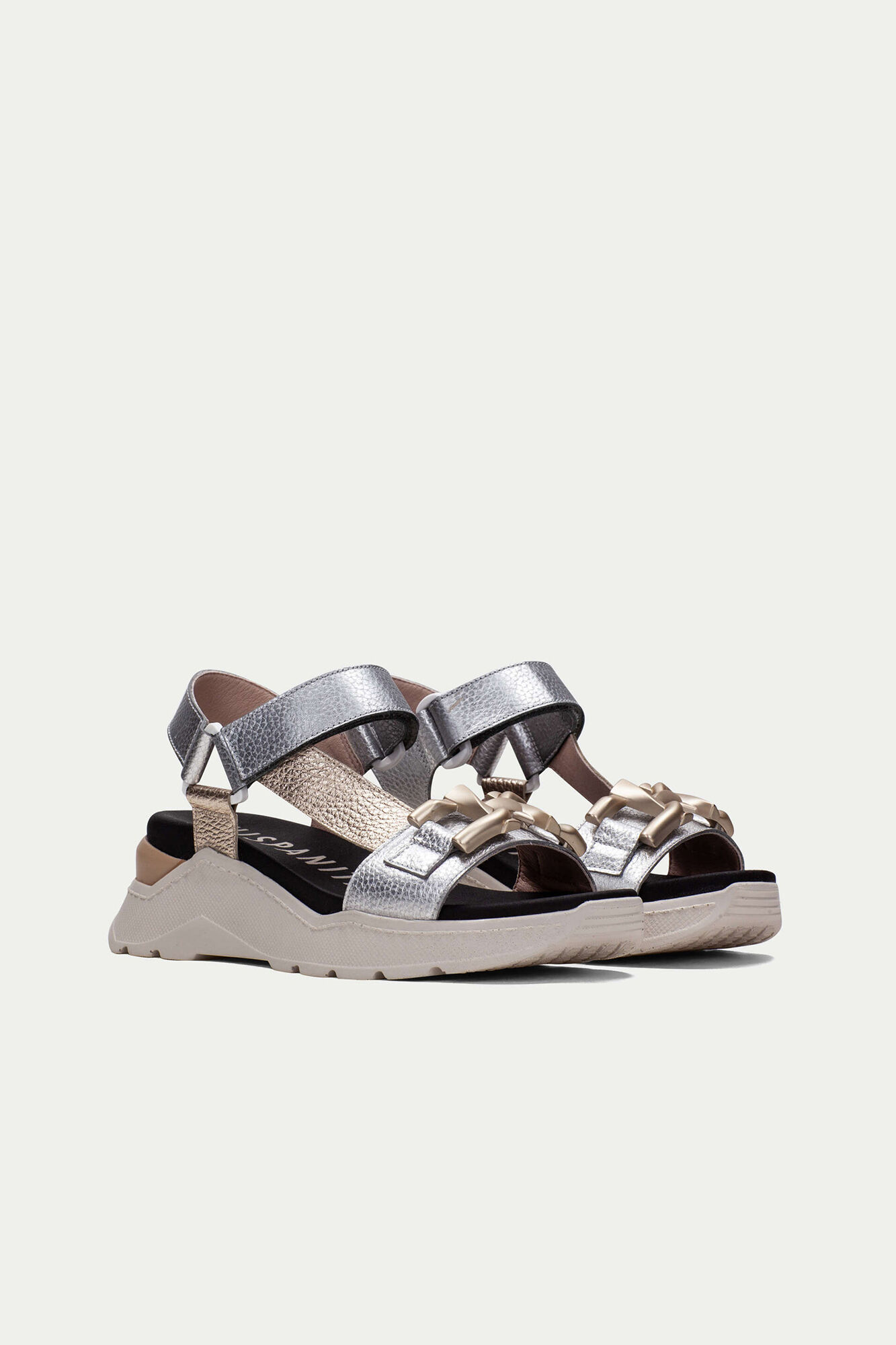 Sandalia sport volumen adorno grazia - Cinza
