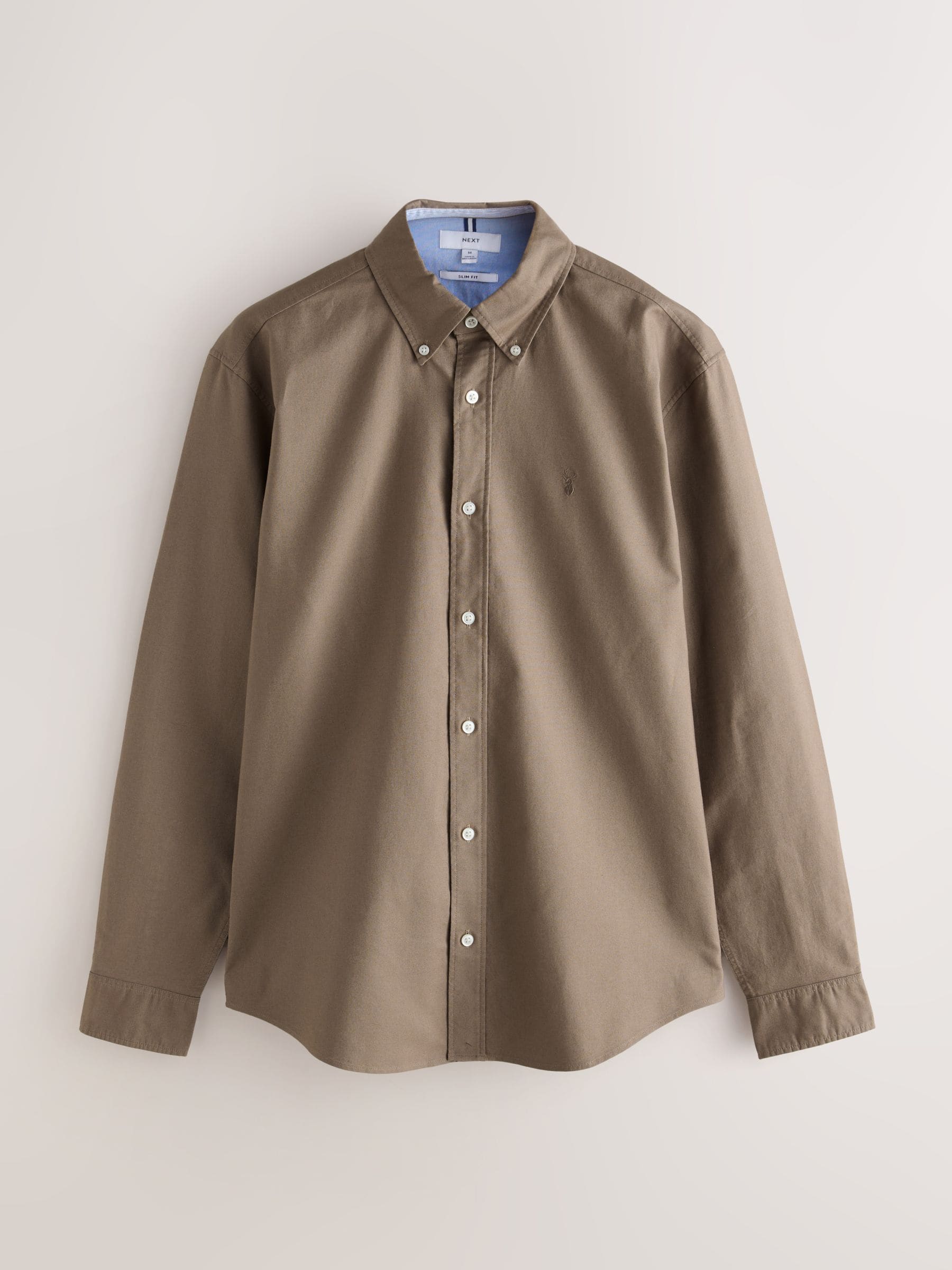 Pastel geel naturel - Slim Fit - Oxford-hemd met lange mouwen