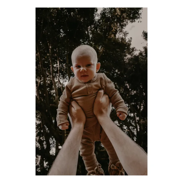 The Simple Folk Legging Coton Bio Gaufré | Camel