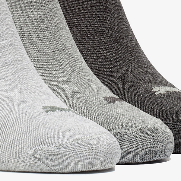 3 paar Puma sneakersokken grijs