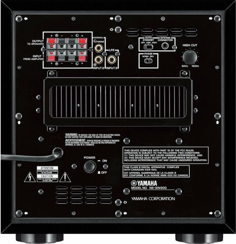 Yamaha NS-SW200 - Subwoofer - Zwart - Hout