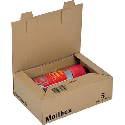 Boîte postale d'expédition format S - 25 cm x 17,5 cm x 8 cm - kraft - Logistipack