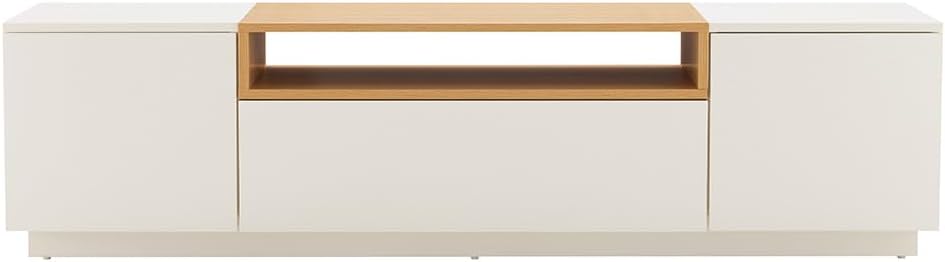 Riess Ambiente Modernes TV-Board LOFT - 160cm - weiß - DREI Fächer mit Schublade Lowboard Kommode Eichen-Design