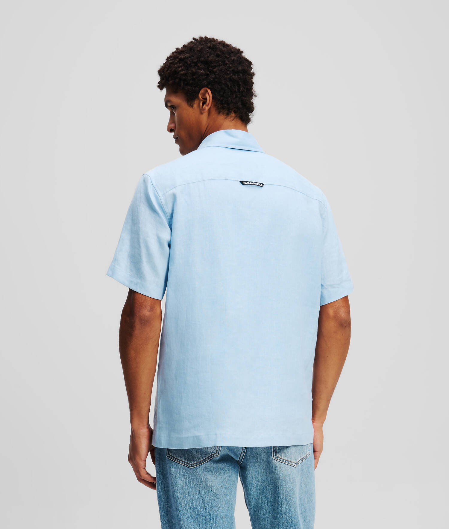 CHEMISE À MANCHES COURTES KL MONOGRAM - Chambray doux