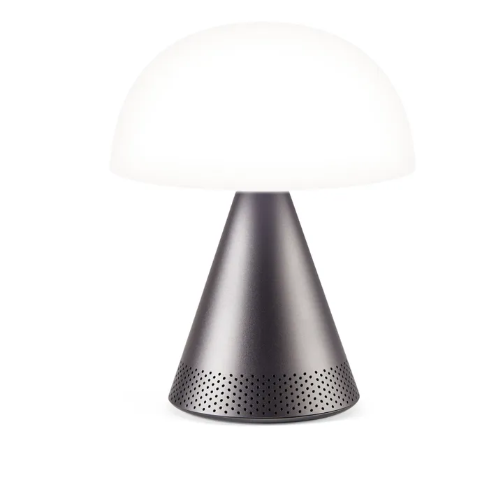 Lexon Lampe à poser Mina audio | Gris métal