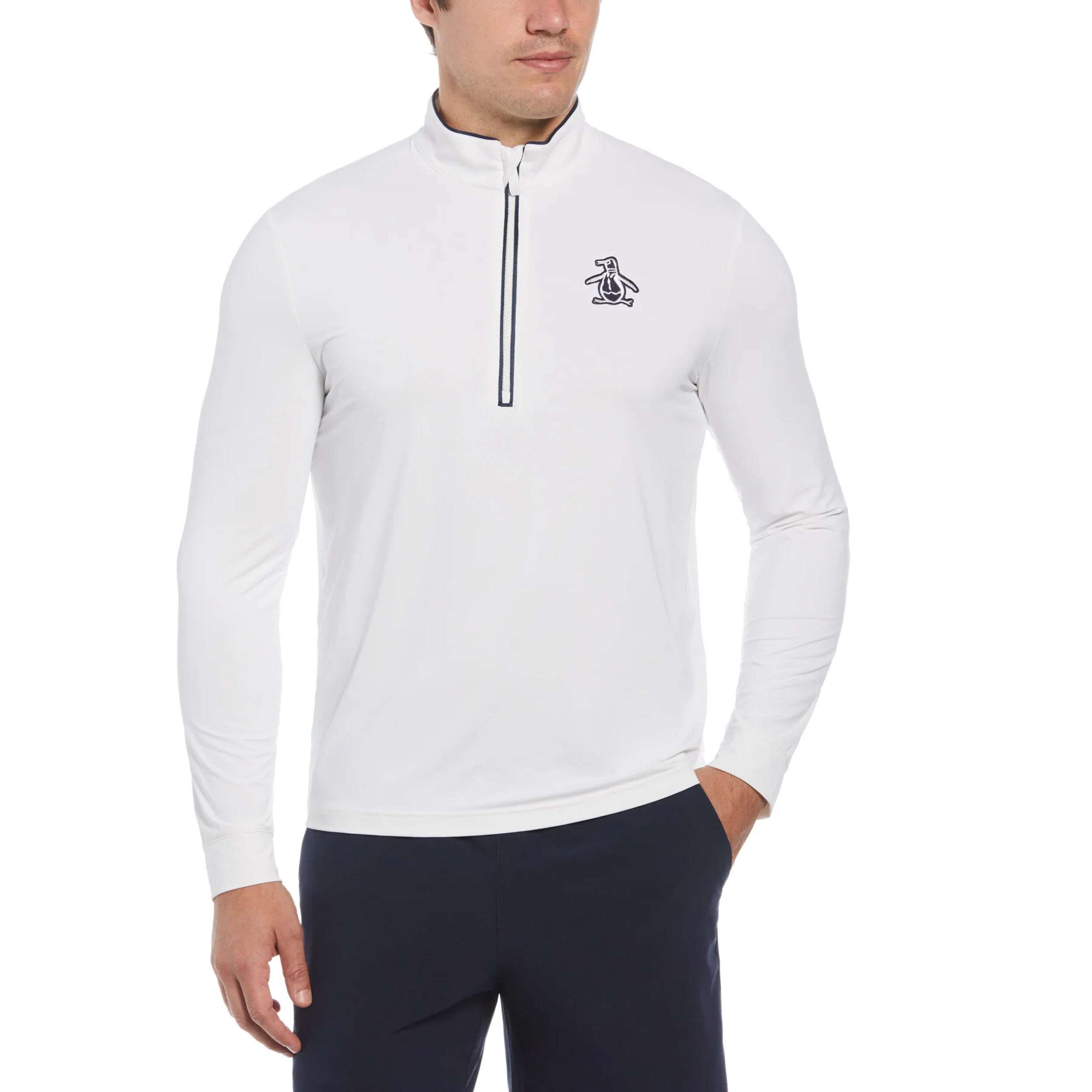 Original Penguin 1/4 Zip Technical Veste De Survêtement Hommes - Blanc