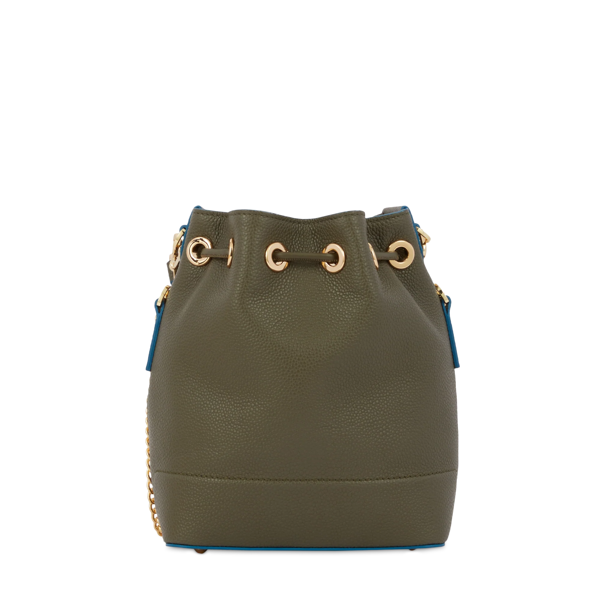 Sac seau S Ninon de Lancel-Kaki fonce/Cobalt