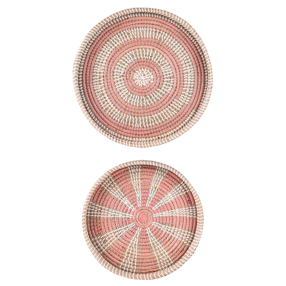 Set de 2 plateaux jonc mer rose Table passion