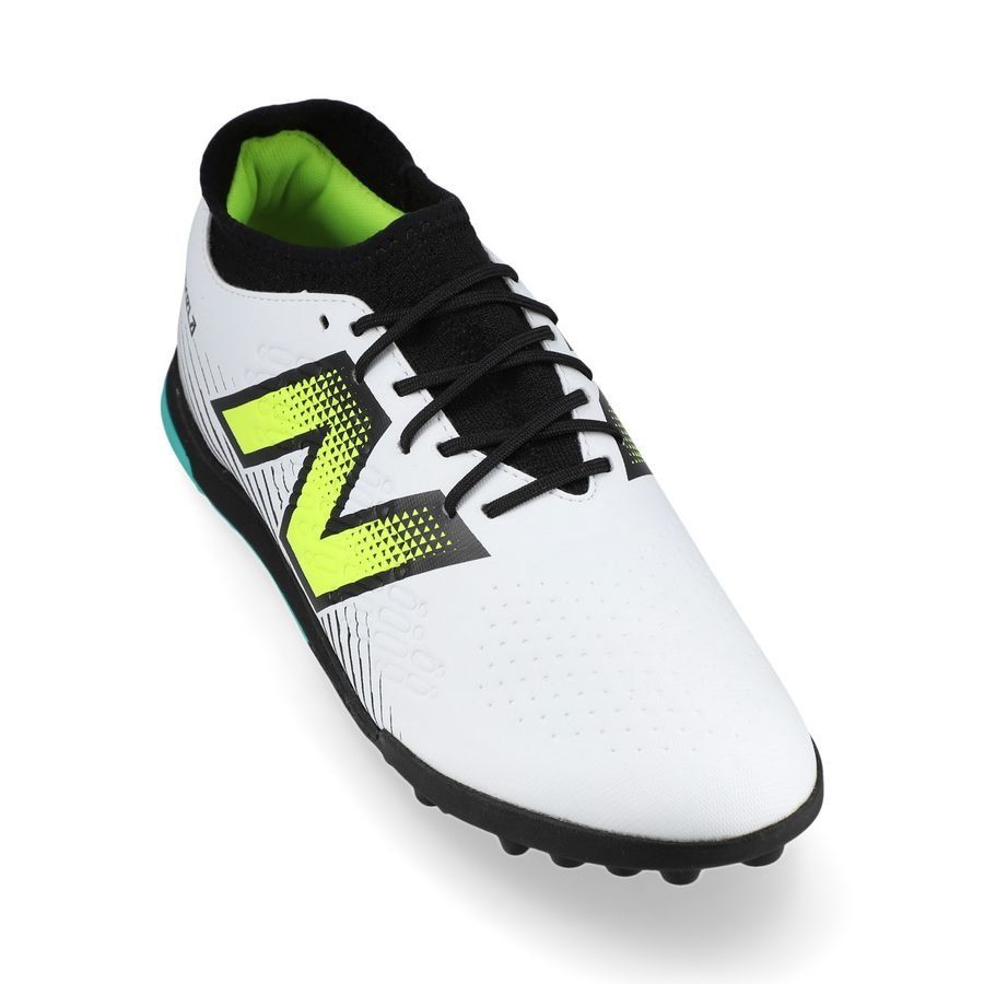 New Balance Tekela V4 Magique TF - Blanc/Violet/Jaune Fluo
