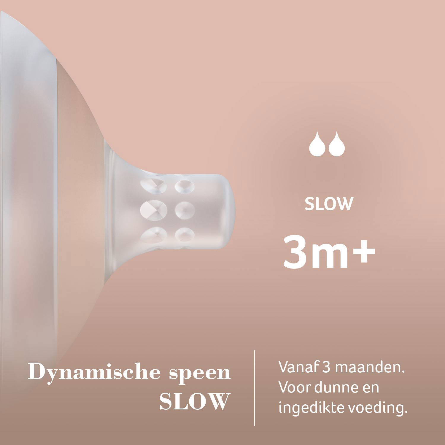 Difrax Mammafeel flessenspeen Slow 3+ / S
