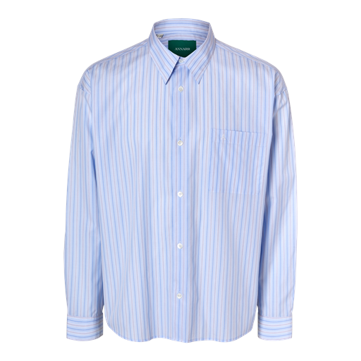 Annarr Volund-Poplin Classic Stripe Skjorte, Skyway, M