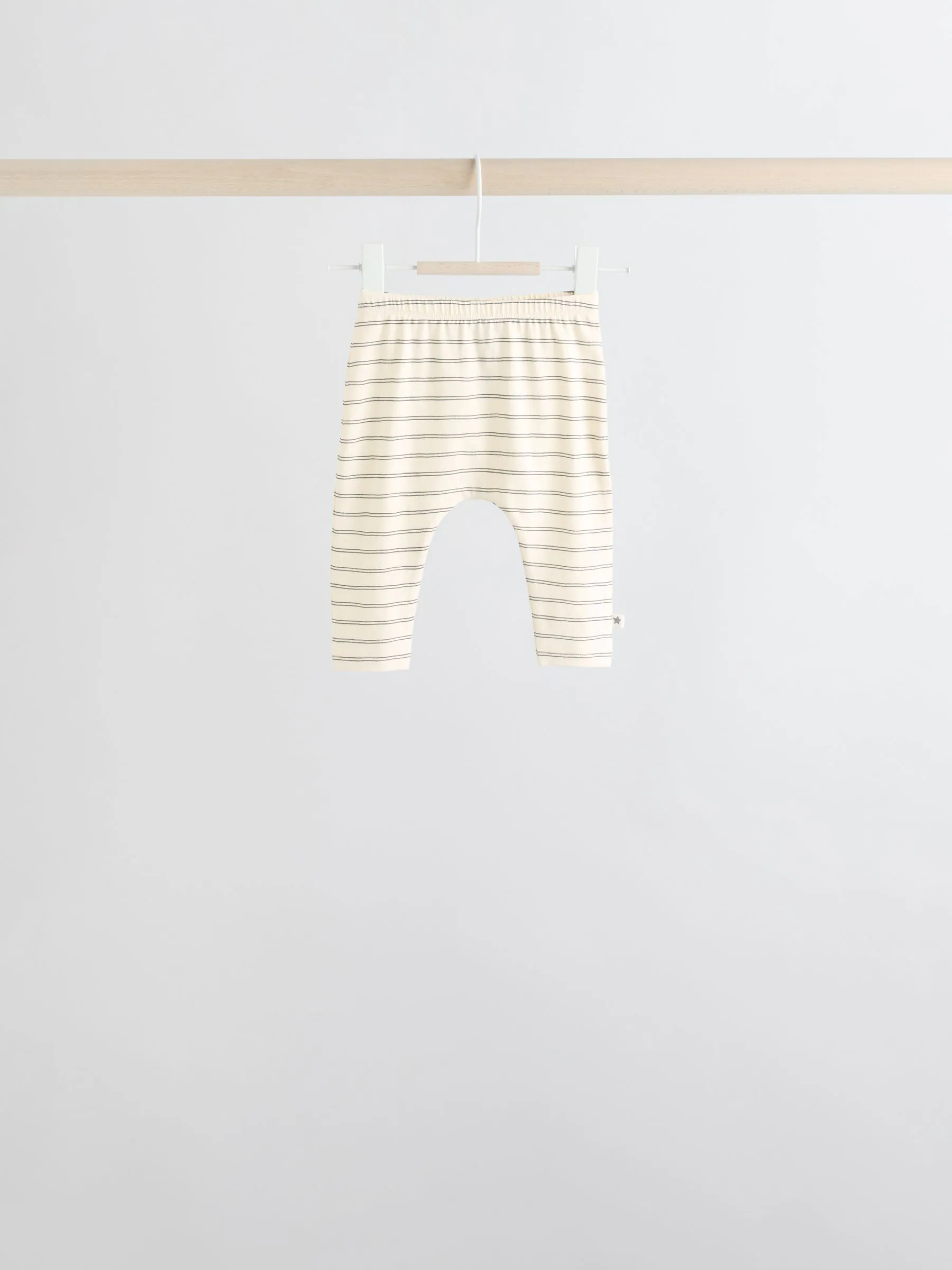 Grijs/crème met figuurtjes - 6 -delige set van top met lange mouwen en leggings (0mnd -3jr)