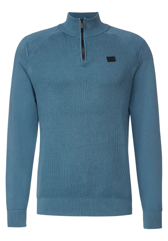Stricktroyer in Washedoptik - tuna blue