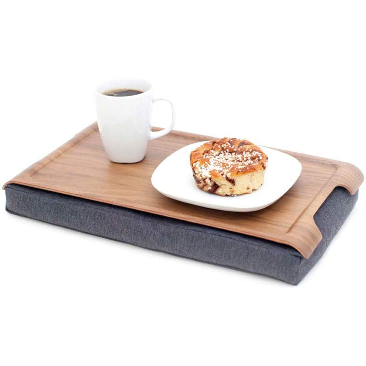 Mini Laptray brett Valnød/Grå
