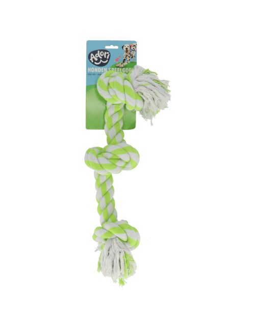 Adori Flostouw Xl Wit&Lime - Hondenspeelgoed