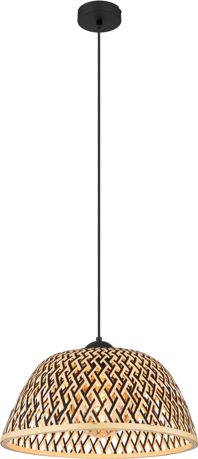 Hängeleuchte - schwarz-natur - Bambus - Ø 40 cm