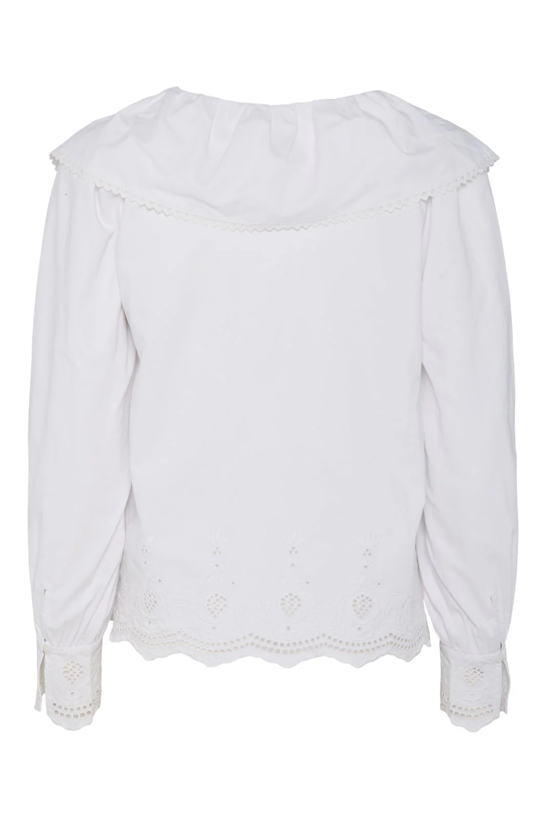 Pieces Pcannabelle Ls V-Neck Frill Top