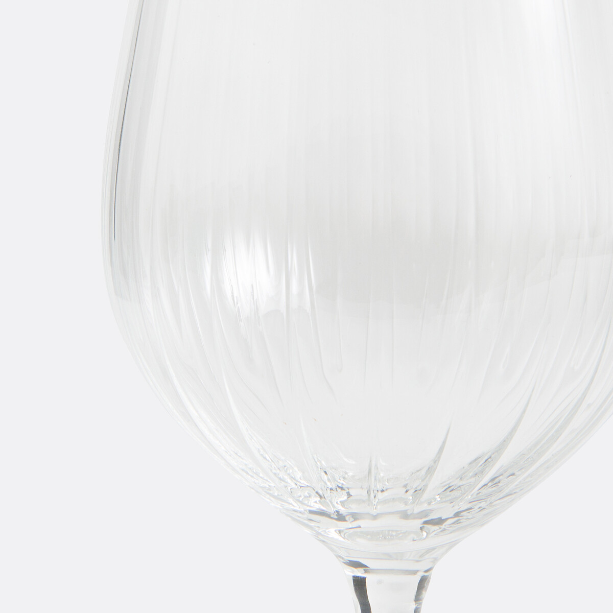 LA REDOUTE INTERIEURS<br>Conjunto de 6 taças de vinho em vidro plissado, Pliso