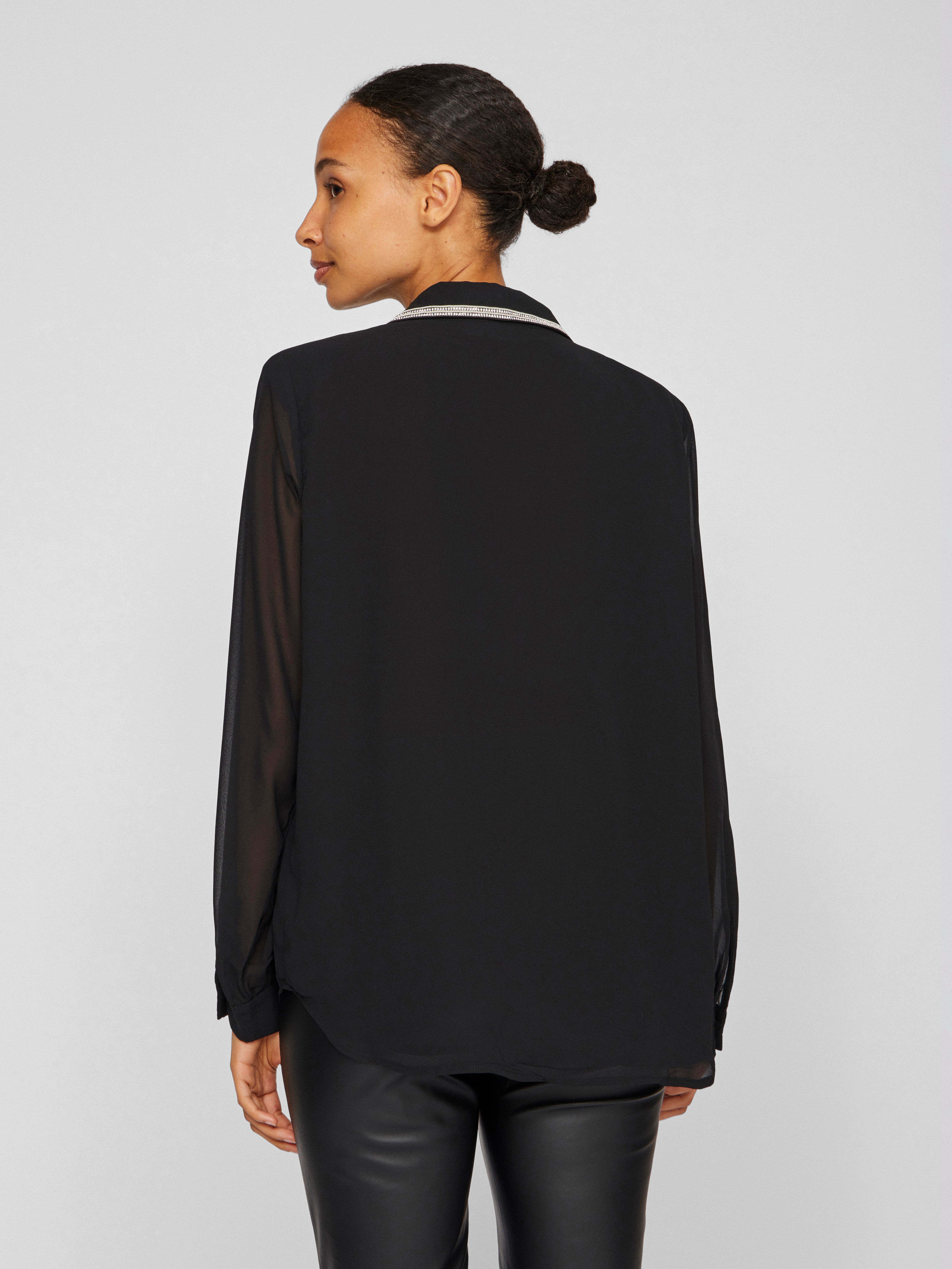 Vila  Vianlis L/S skjorte - Black Beauty