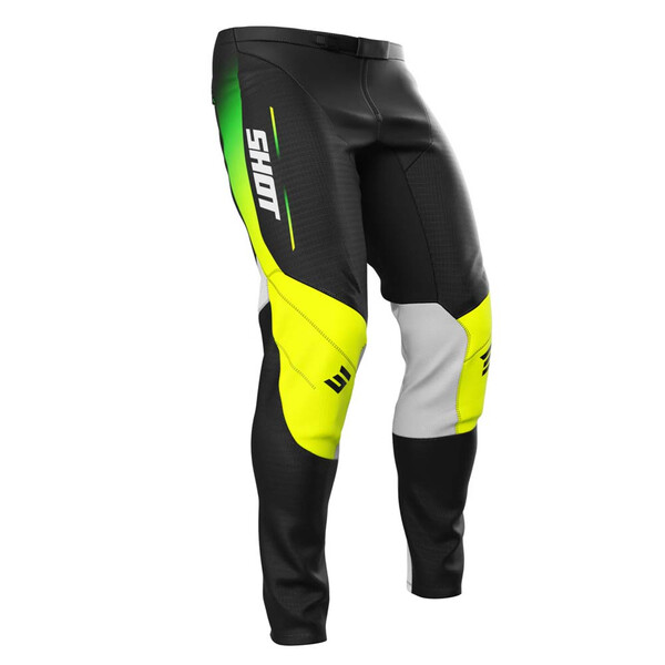 Shot - Pantalon enfant Contact Kid Apex Noir / Jaune fluo / Vert fluo