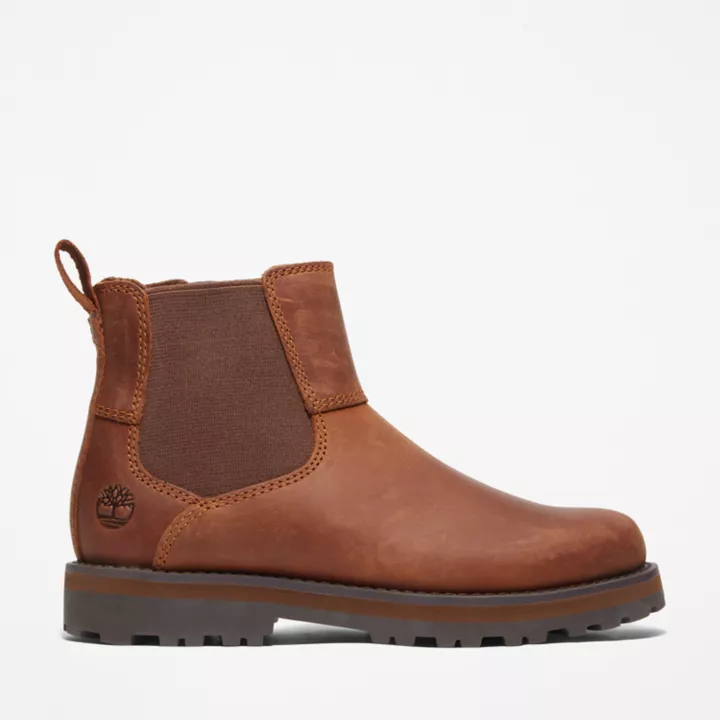 Chelsea boots Courma junior en marron